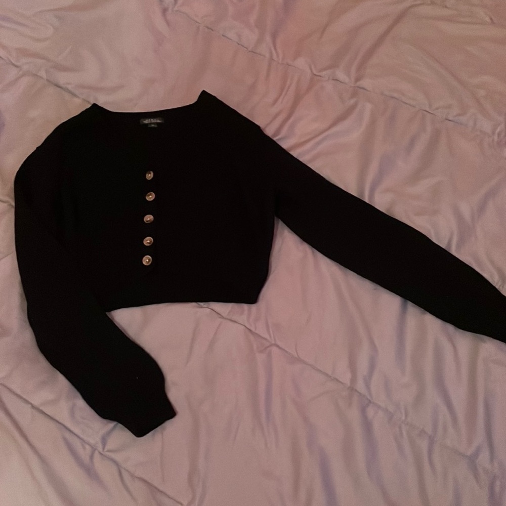 Wild Fable Black Cropped Sweater